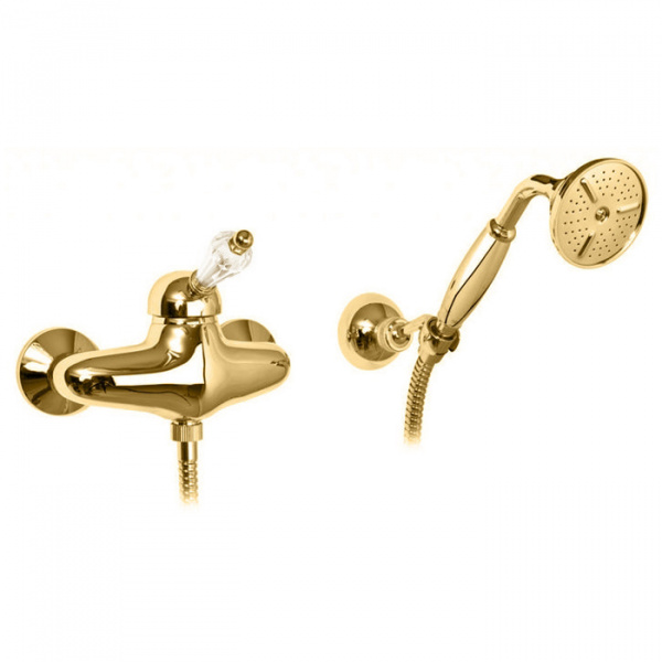 Смеситель для душа с ручным душем Cezares Vintage VINTAGE-D-03-Sw золото/swarovski фото