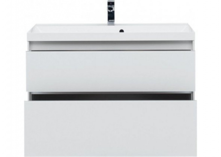 Тумба с раковиной Aquanet Гласс 100 00242526 фото