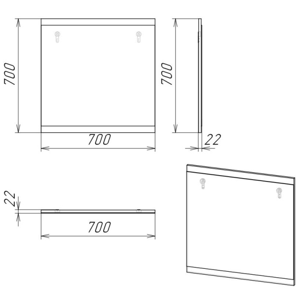 Зеркало Grossman Смарт 70 207005 графит фото