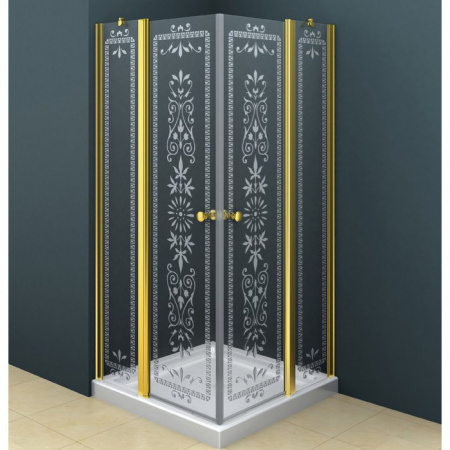 Душевой уголок Cezares Royal Palace ROYAL PALACE-A-22-100-CP-G 100х100 фото