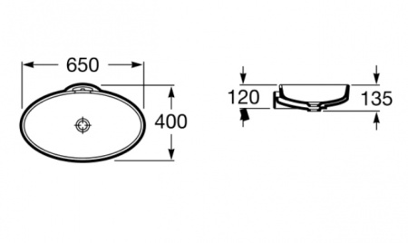 Накладная раковина  Roca Urbi 5 327229000 60 см фото