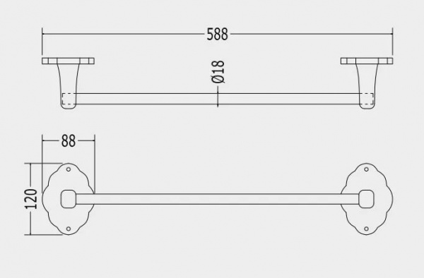 Полотенцедержатель Devon & Devon Emily MIL506E/CR фото