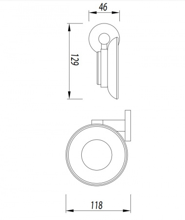 Мыльница настенная подвесная Omnires Modern Project MP60420BL черный фото