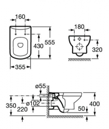 Инсталляция в комплекте с унитазом Roca Dama Senso 893104680 фото
