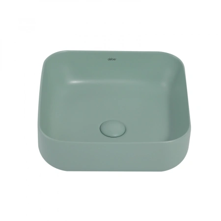 Накладная раковина Abber Rechteck AC2211MCG 38x38 зеленая матовая фото