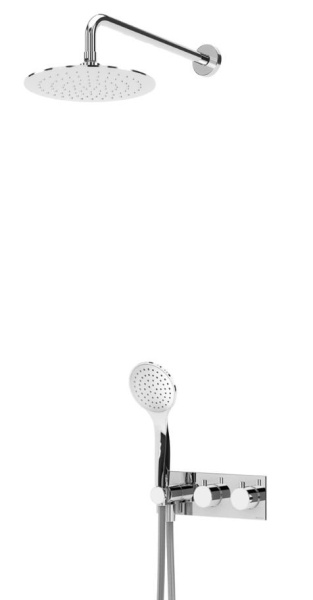 Душевая система скрытого монтажа с термостатом Cezares CZR CZR-B-VDIM-T-01 Хром фото