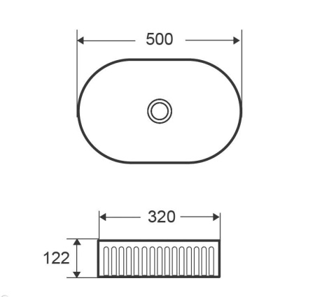 Накладная раковина Grossman GR-3062 50x32 фото