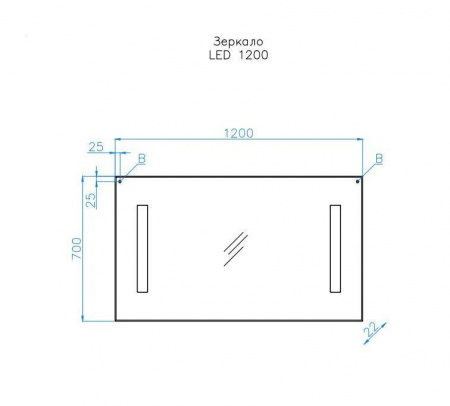 Зеркало Style Line Led СС-00000619 120x70 фото
