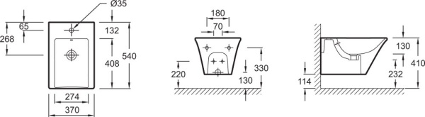 Биде подвесное Jacob Delafon Grands Boulevards EMH0002-00 фото
