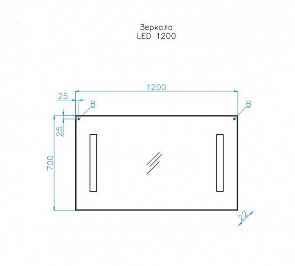 Зеркало Style Line Led СС-00000619 120x70 фото
