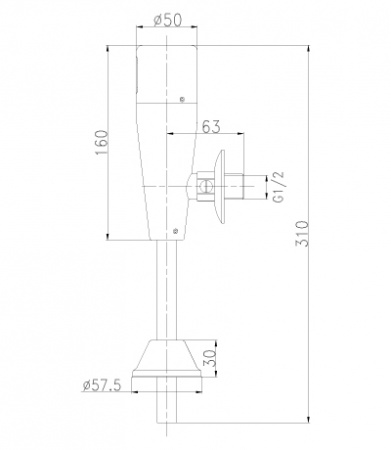 Смывное устройство для писсуара сенсорное Lemark Project LM4612C фото
