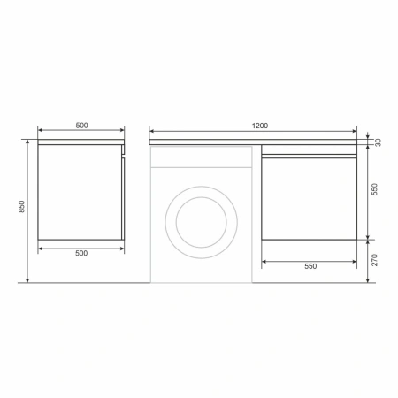 Тумба под стиральную машину Uperwood Magenta 5930205155 черная фото