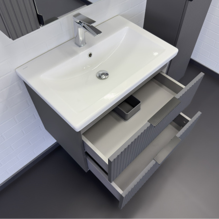 Тумба с раковиной Comforty Лима 70П2 00-00019212 антрацит фото