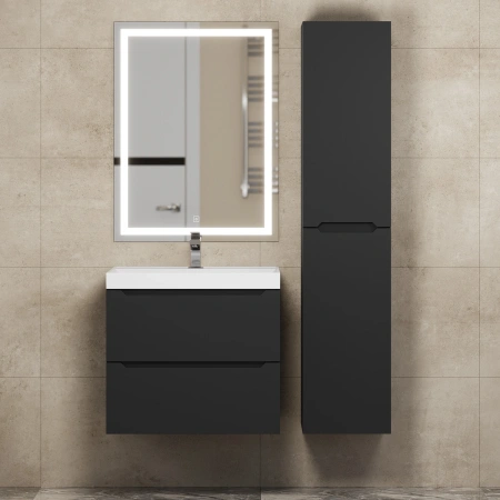 Тумба под раковину Uperwood Tanos 60 291020230 черная матовая фото