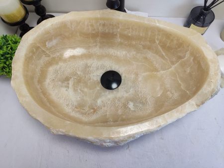 Накладная раковина из оникса Erozy Yellow EO-00622 (54*38*15см) фото