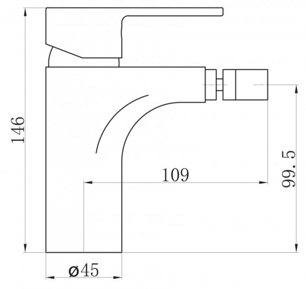 Смеситель для биде BelBagno Loyd LOY-BD-CRM фото