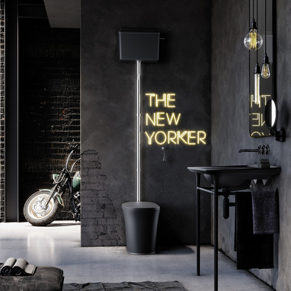 Унитаз с высоким бачком Kerasan The New Yorker 561831F черный матовый фото