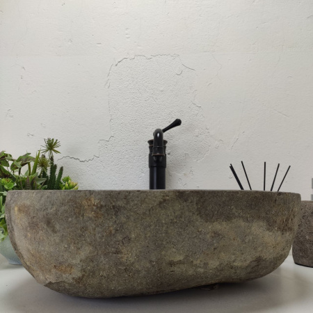 Накладная раковина из речного камня RS01509 (49*46*15) A12 фото