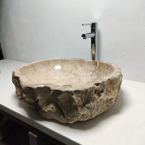 Накладная раковина из мрамора Erozy Cream EM-00874 (55*48*15) фото