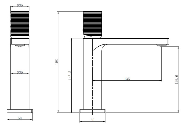 Смеситель для раковины Vincea Domus VBF-5DM01GM вороненая сталь фото