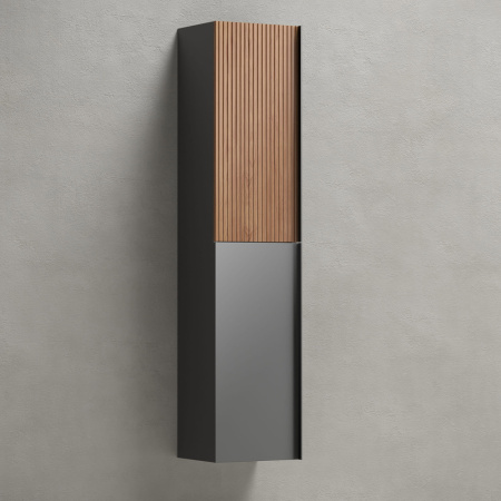 Шкаф-пенал Sancos Delta PDL35GR дуб красный/графит фото