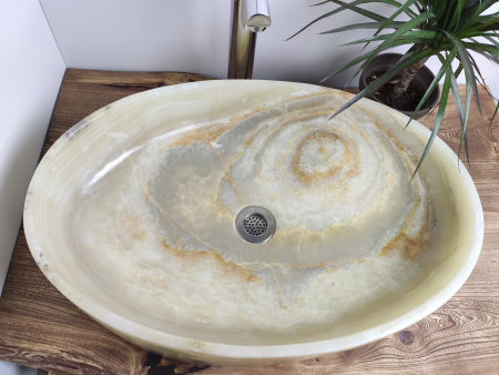 Раковина из оникса Indo Oval Green Big OG-00134 фото