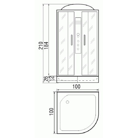 Душевая кабина River Desna 100/26 ТН фото