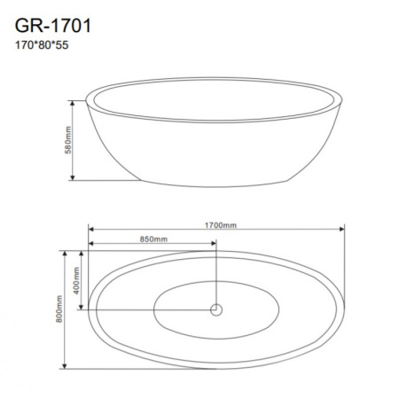 Акриловая ванна Grossman GR-1701 170x80 фото