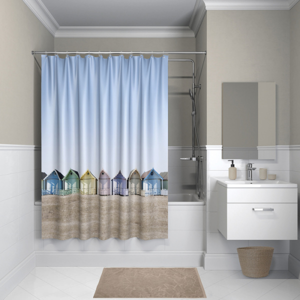 Текстильная шторка для ванной комнаты 200*180 Iddis Basic B28P218i11 фото
