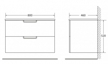 Тумба под раковину BelBagno Leticia BB800DDAC/TO Tortora Opaco фото