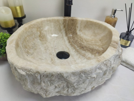 Накладная раковина из оникса Indo Erozy Бавиан EO-00047 фото