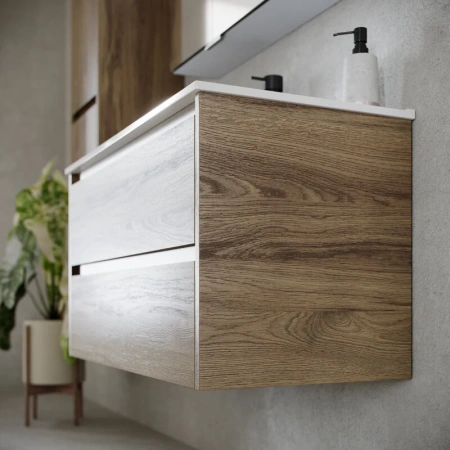 Тумба под раковину Sancos Libra LB120-1ECH дуб чарльстон фото