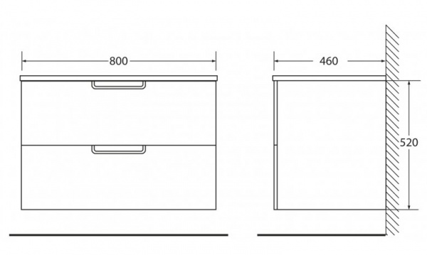Тумба под раковину BelBagno Leticia BB800DDAC/TO Tortora Opaco фото