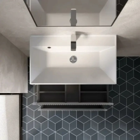 Тумба под раковину Aquame S1 AQM900180GM 80 см, серая фото