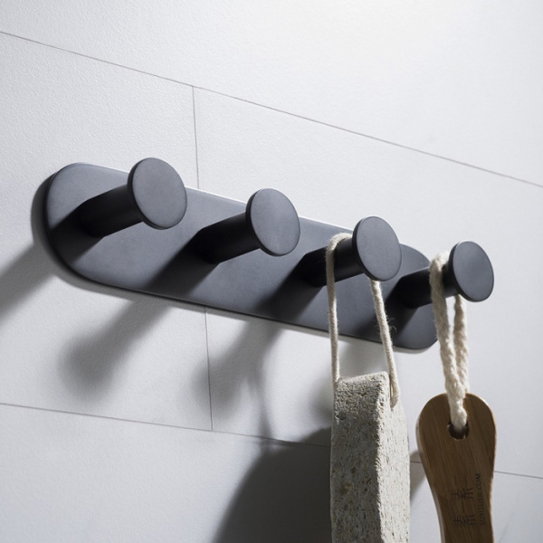 Планка с четырьмя крючками Timo Saona 13015/03 черная фото