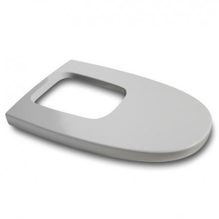 Серебристо-серая крышка для биде Roca Khroma 806652F1T soft close фото