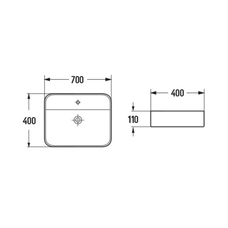 Накладная раковина Comforty 78574-70 00-00012239 70x40 фото