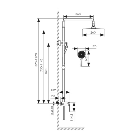 Душевая система Kaiser Arena 33282 с аэратором фото