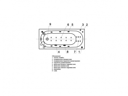 Акриловая ванна Aquatek Оберон без гидромассажа 170х70 с каркасом и экраном фото