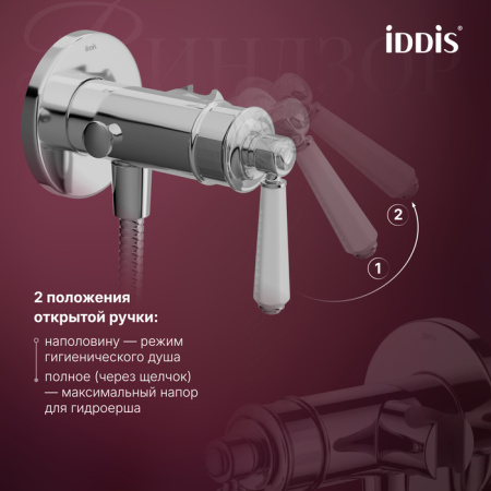 Гигиенический душ со смесителем Iddis Виндзор (Windsor) WINSBR0i08 хром фото