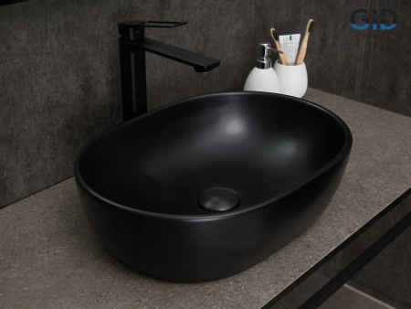 Накладная раковина GID Bm9026b 53370 48x35 черная матовая фото