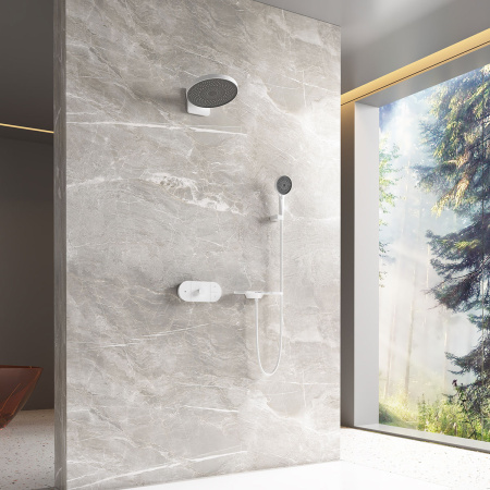 Душевая система скрытого монтажа Vincea Futura VSFW-2F12TMW белая матовая фото