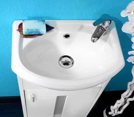 Тумба с раковиной Бриклаер Бали 40 светлая лиственница фото