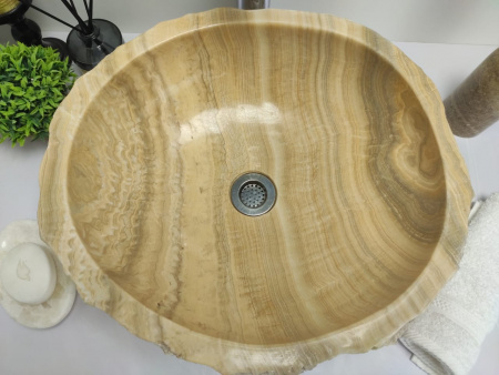 Накладная раковина из оникса Indo Erozy Sunset EO-00426 фото