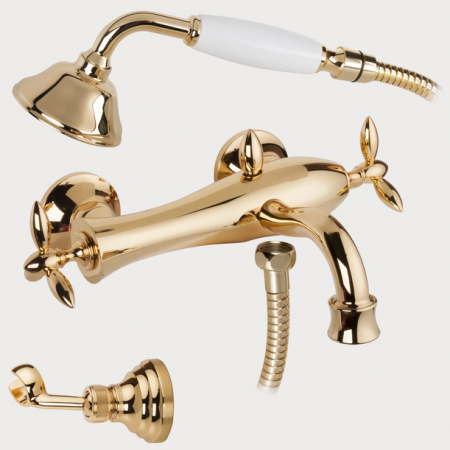 Смеситель для ванны с душем Gattoni Timor 1800118D0 oro фото