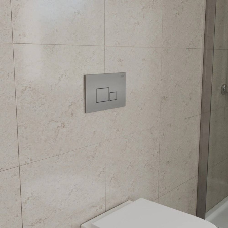 Клавиша смыва D&K Quadro DB1519002 хром матовый фото