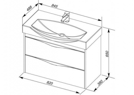 Тумба с раковиной Aquanet Франка 85 00213057 фото