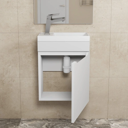 Тумба под раковину Uperwood Tanos 40 TTanos40W белая матовая фото