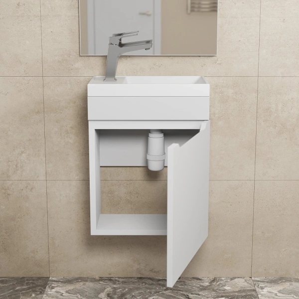 Тумба под раковину Uperwood Tanos 40 TTanos40W белая матовая фото