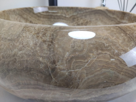 Накладная раковина из оникса Indo Donut Sunset Medium DO-000162 фото